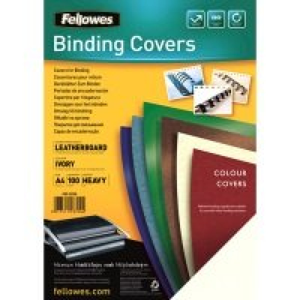 FELLOWES (100) portadas Delta Cuero A4 250gr. blancas FELLOWES (100) portadas Delta Cuero A4 250gr. blancas
