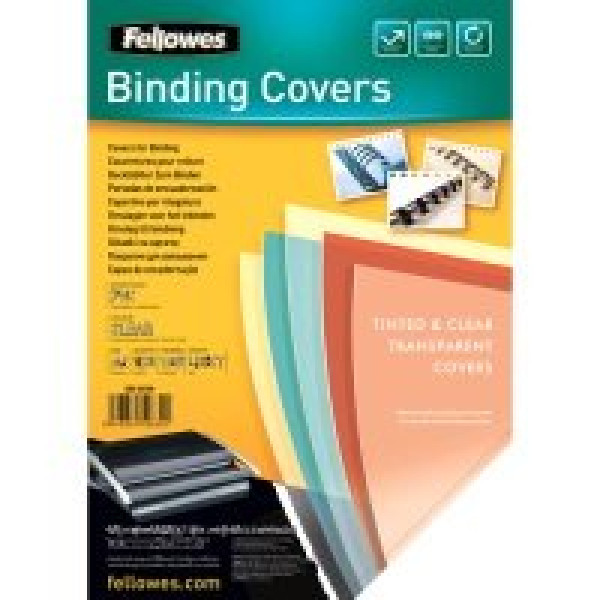 FELLOWES (100) portadas PVC A4 180mic transparente ahumado FELLOWES (100) portadas PVC A4 180mic transparente ahumado
