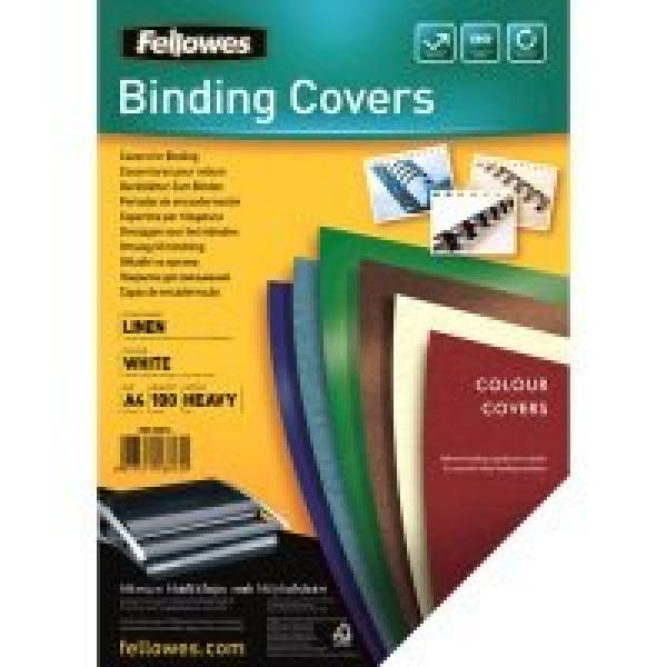 FELLOWES (100) portadas Linen negras A4 250gr.