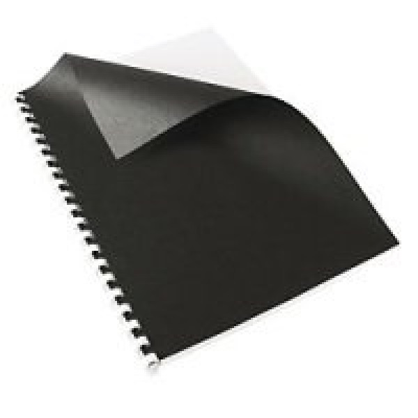 FELLOWES (100) portadas PP negro A4 450mic