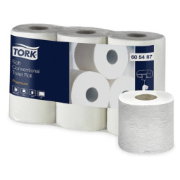 Papel higiénico TORK Premium soft conventional 2/capas, 9,5cm x 50m (pack de 6 rollos)