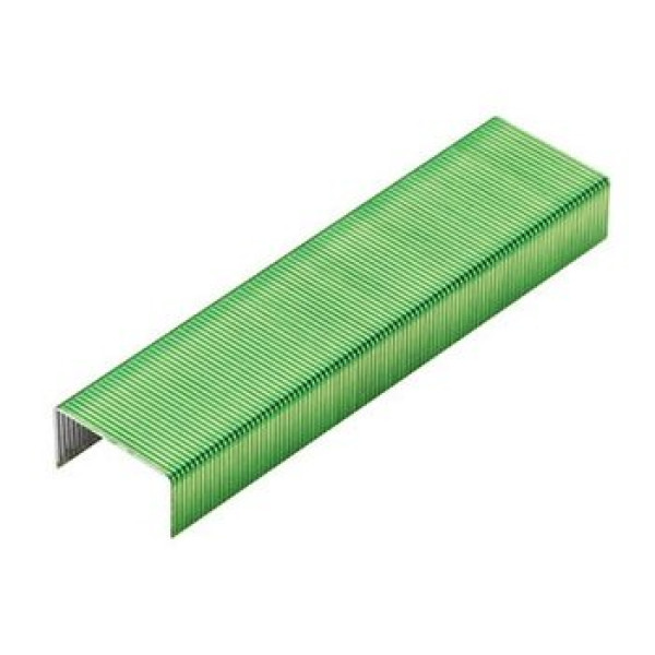 Caja de 2000 grapas REXEL nº56 26/6 color verde lima