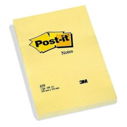 (1) Bloc notas POST-IT amarillo 102x152mm 100h/bloc