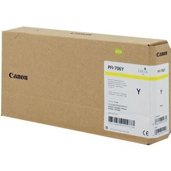 C.t. CANON PFI-706Y:  IPF8300 IPF8400 amarillo 700 ml.