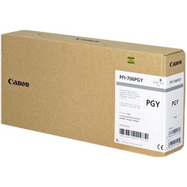 C.t. CANON PFI-706PGR:  IPF8300 IPF8400 foto gris 700 ml.