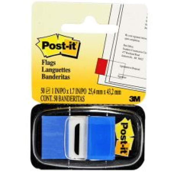 Dispensador POST-IT Index azul, 50u. mediano 1 Dispensador POST-IT Index azul, 50u. mediano 1