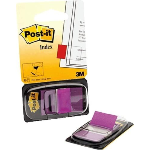 Dispensador POST-IT Index violeta, 50u. mediano 1