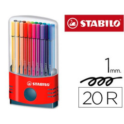 (20) Rotulador STABILO POINT 68  varios colores Fibra, 1mm