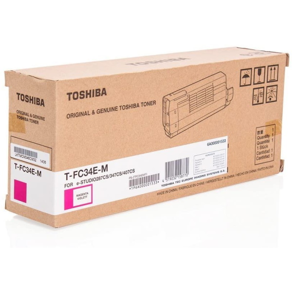 Toner TOSHIBA T-FC34E-M: e-Studio 287 347 407 12.000p. (6A000001769) Magenta