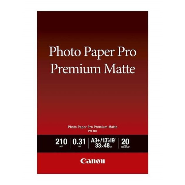 Papel CANON Fotog. PM-101 A3+ 329x483 mm 210gr 20 hojas