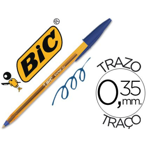 Boligrafo BIC Cristal punta fina azul