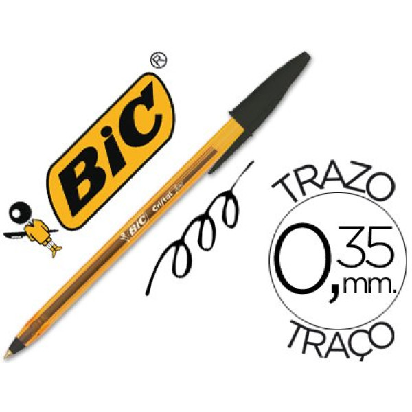 Boligrafo BIC Cristal punta fina negro