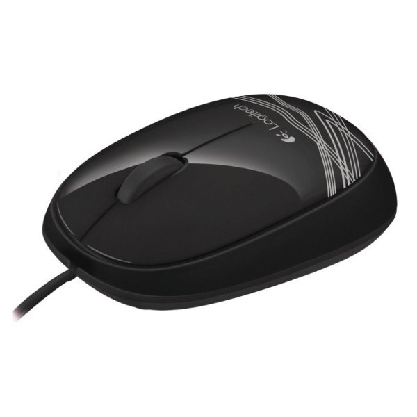 Ratón LOGITECH M105 óptico con cable 1000ppp USB 3b+1r ambidiestro Win/Mac negro