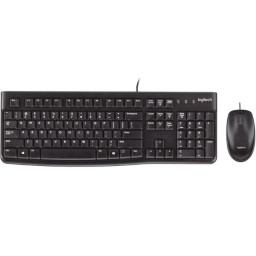 Kit Teclado + ratón LOGITECH MK120 negro con cable USB ratón óptico