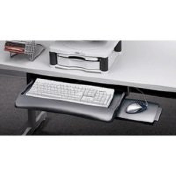 FELLOWES Bandeja teclado Manager con reposamuñecas bajo mesa con soporte ratón FELLOWES Bandeja teclado Manager con reposamuñecas bajo mesa con soporte ratón