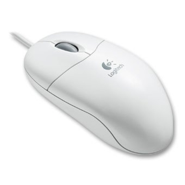 LOGIT Pilot Wheel mouse   **** c/bola,c.cable,PS2,2b+1r,blanc