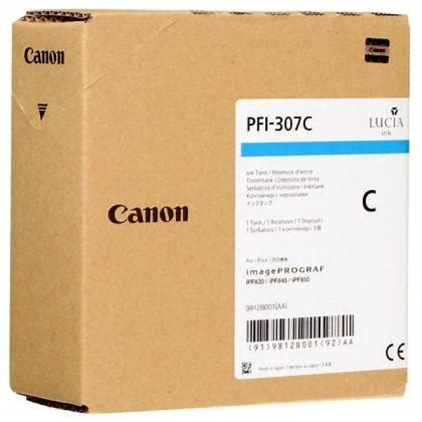 C.t. CANON PFI-307C: IPF830 IPF840 cian IPF850 330ml.