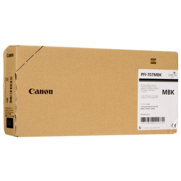 C.t. CANON PFI-707MBK:  IPF830 IPF840 IPF850 700ml. negro mate