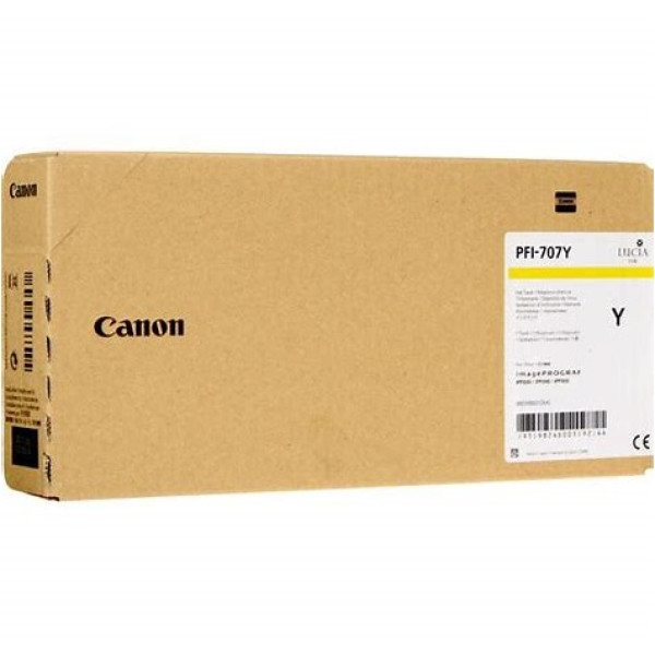 C.t. CANON PFI-707Y:  IPF830 IPF840 IPF850 700ml. amarillo