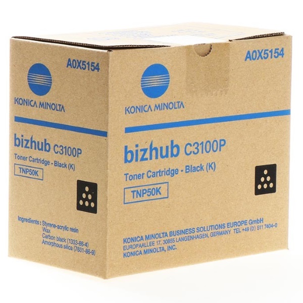 Toner KONICA-MINOLTA TNP50K:  Bizhub C3100P negro 5.000p.