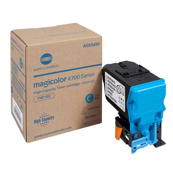 Toner KONICA-MINOLTA TNP18C: MC4750 MC4700 cian 4.500p. Toner KONICA-MINOLTA TNP18C: MC4750 MC4700 cian 4.500p.