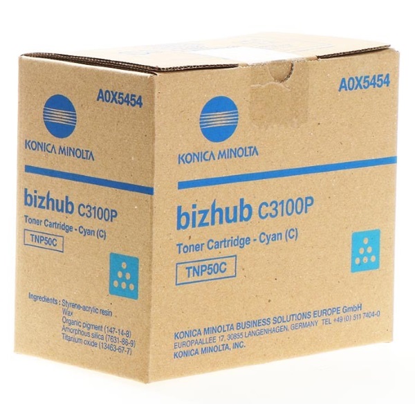 Toner KONICA-MINOLTA TNP50C:  Bizhub C3100P cian 5.000p.