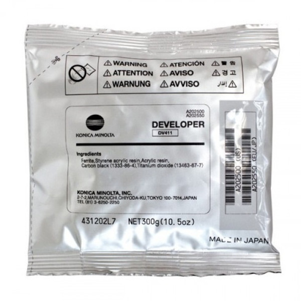 Revelador KONICA_MINOLTA DV411: BizHub C223 C283  C363 C423 300g. (A202500)