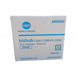 Toner KONICA-MINOLTA TNP49Y: Bizhub C3851 Yellow C3351 12.000p. Toner KONICA-MINOLTA TNP49Y: Bizhub C3851 Yellow C3351 12.000p.