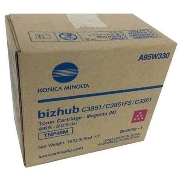 Toner KONICA-MINOLTA TNP49M:  Bizhub C3851 Magenta C3351 12.000p.