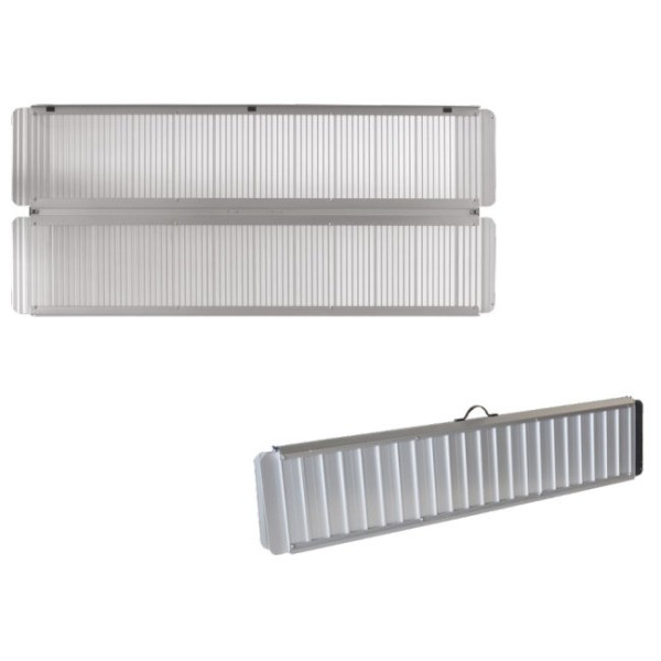 Rampa metálica plegable descarga de mercancía hasta 272Kg, 182cm x 72cm