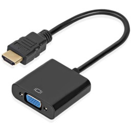 Cable adaptador ALEXTRY vídeo HDMI a VGA Hembra soporte 1080p FullHD, 16cm