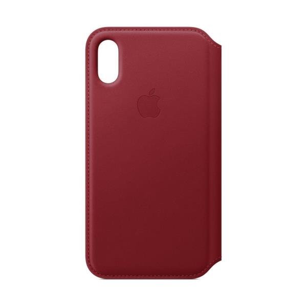 IPHONE XS LEATHER FOLIO RED