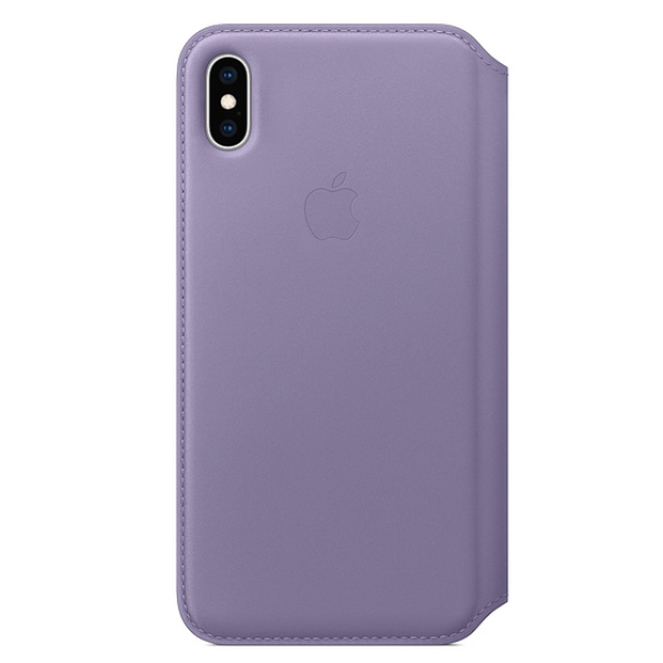 IPHONE XS MAX LEATHER FOLIO LILAC