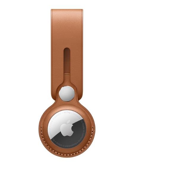 AIRTAG LEATHER LOOP - SADDLE BROWN