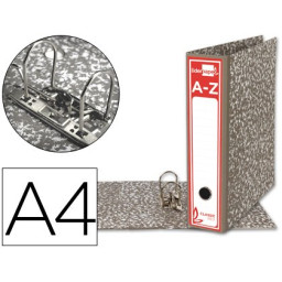 Archivador AZ LIDERPAPEL de palanca DIN A4 Lomo ancho Gris / Rojo