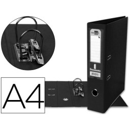 Archivador de palanca LIDERPAPEL A4 Negro Con rado, lomo 75mm