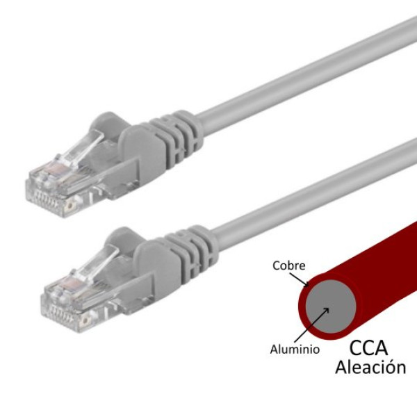 Cable MicroConnect RJ45M/M UTP Cat5e 10m. gris sin apantallar, flexible 4x2xAWG26 CCA Cable MicroConnect RJ45M/M UTP Cat5e 10m. gris sin apantallar, flexible 4x2xAWG26 CCA