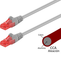 Cable MicroConnect RJ45M/M UTP Cat6  20m. gris sin apantallar, flexible 4x2xAWG26 CCA