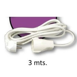 Manguera prolongadora de corriente 3m. Macho-Hembra