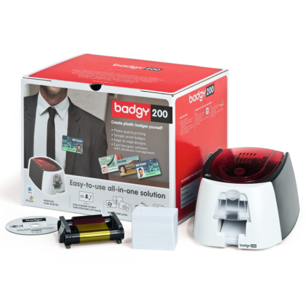 Impr.tarj.ID EVOLIS Badgy200 Simplex USB 1 ribbon YMCKO+100 tarj.PVC+software Badge Studio Impr.tarj.ID EVOLIS Badgy200 Simplex USB 1 ribbon YMCKO+100 tarj.PVC+software Badge Studio