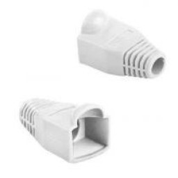 Funda protectora para conector RJ45 con capuchón, color gris