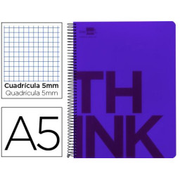 Bloc LIDERPAPEL espiral A5 micro Think   160h. 70g 5mm  5 bandas