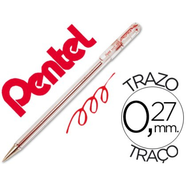 Boligrafo PENTEL BK-77b rojo
