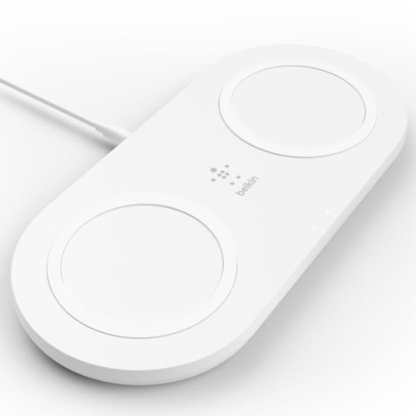 WIRELESS CHARG STD DUAL 15W PS WH