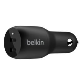 DUAL USB-C CAR CHARGER 18W X2  BLK