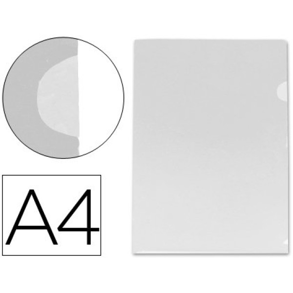 Carpeta dossier LIDERPAPEL A4 uñero 20 hojas incolora