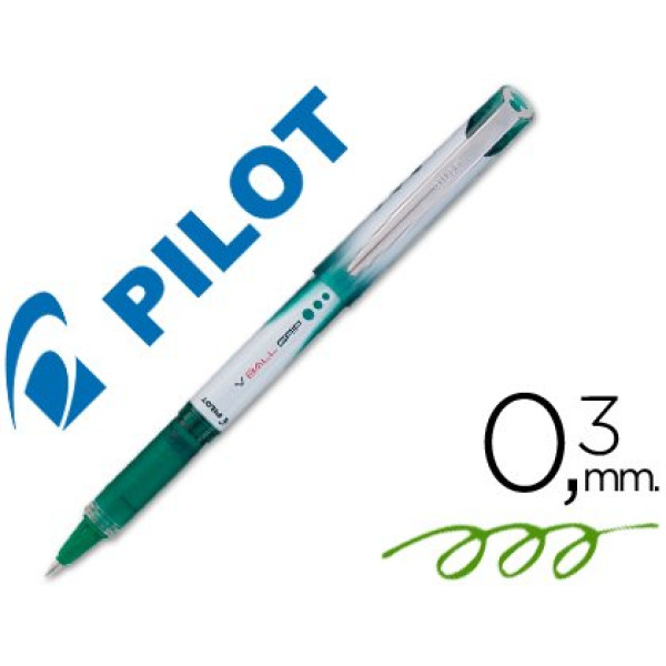 Rotulador PILOT roller V-BALL Grip verde Roller ball pen (BLN-VBG5)