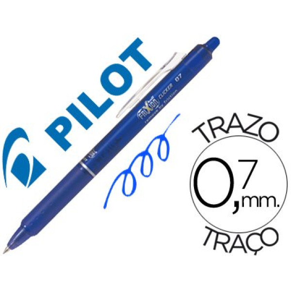 Bolígrafo PILOT Frixion clicker borrable azul