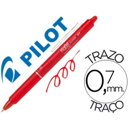 Bolígrafo PILOT Frixion clicker borrable rojo