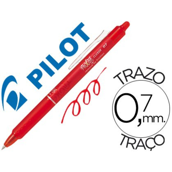 Bolígrafo PILOT Frixion clicker borrable rojo